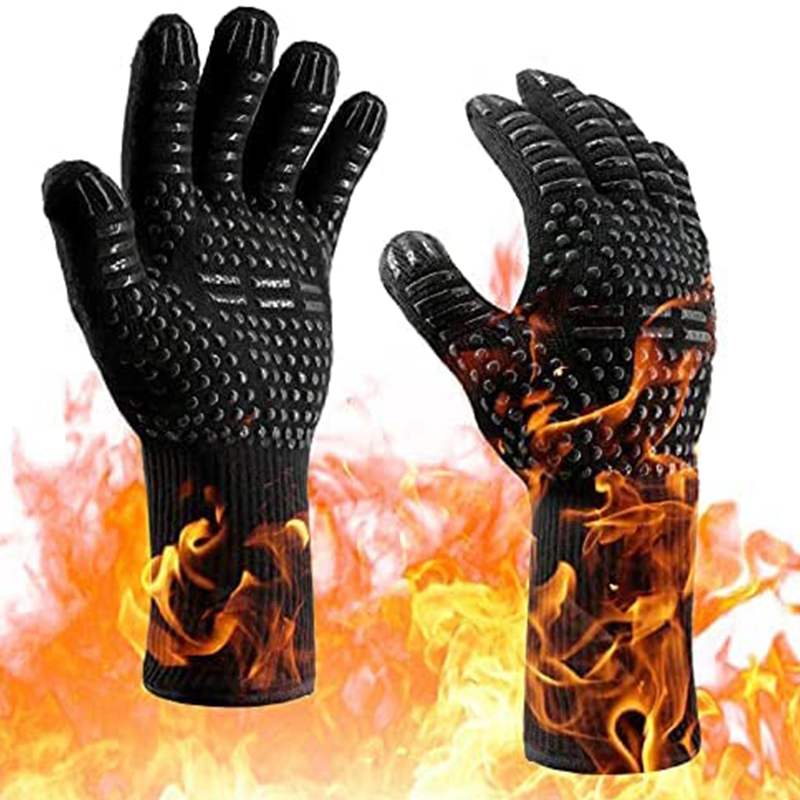 Oven Mitt Silicone - 1 Para Rękawic Kuchennych, Ognioodporne, Termoodporne,