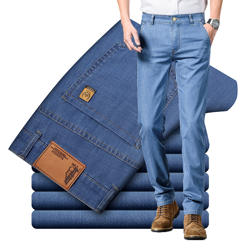 Levis Jeans 501 - Dżinsy męskie z modalu, letnie, cienkie,